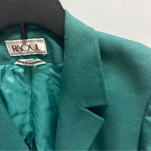 Vintage Raoul Teal Blazer Sz 12